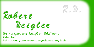 robert weigler business card